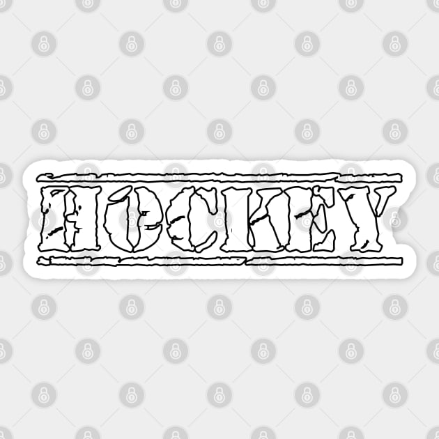 HOCKEY BOLD ENFORCER TEXT Sticker by HOCKEYBUBBLE